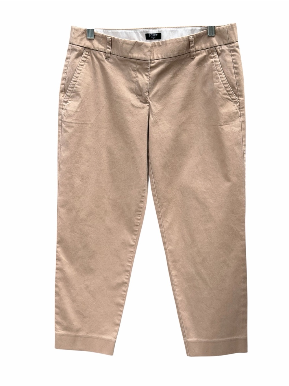 J. Crew Women’s Khaki Straight-Leg Chinos- 6 with Stretch - front pockets